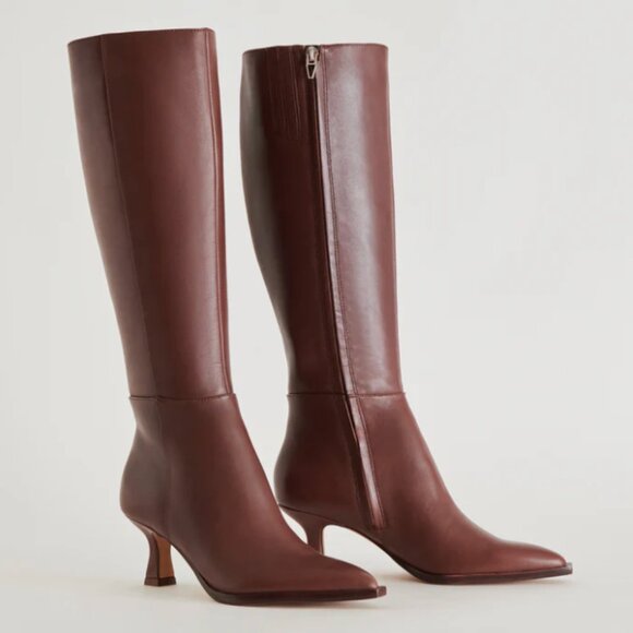 Dolce Vita Auggie Boots Chocolate Leather - Picture 1 of 4